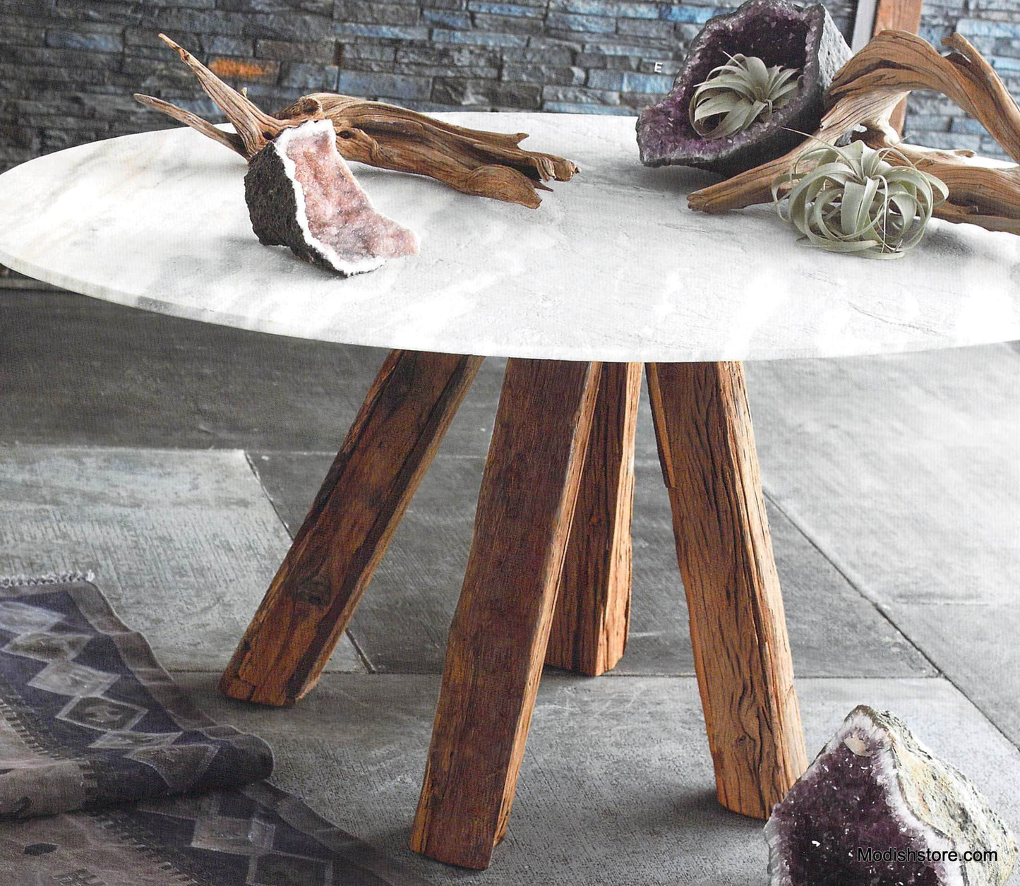 Roost Sandblasted Marble Tables