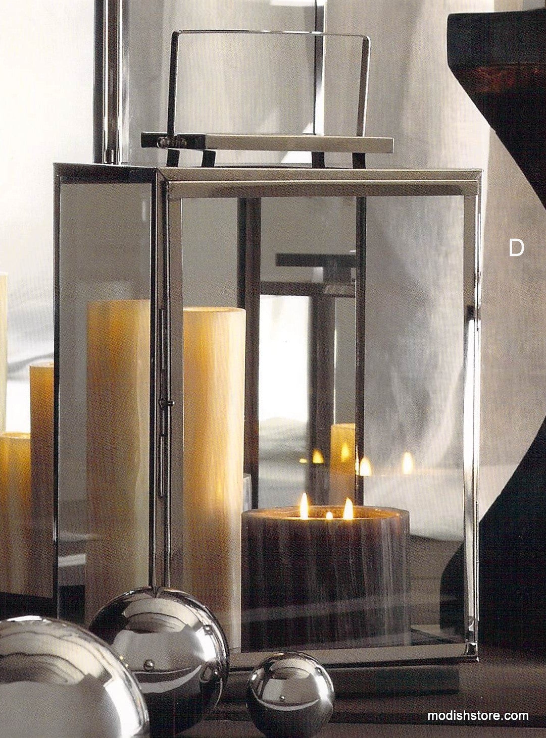 Roost Modern Nickel Mirror Lantern- out of stock