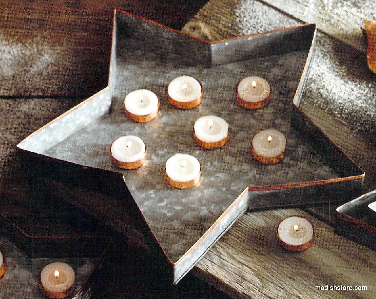Roost Galisteo Copper Edge Star Trays - Set Of 5