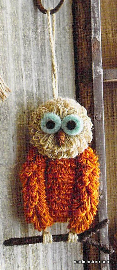 Roost Jute Owl Ornaments - Set Of 9