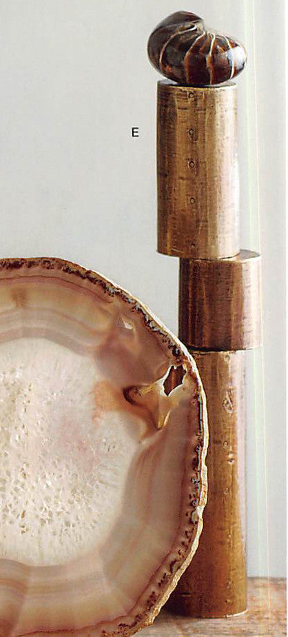 Roost Antiqued Brass Display Pillars & Disks