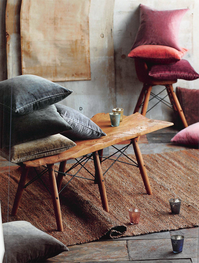 Roost Washed Velvet Pillows - Cool Tone - Set/5