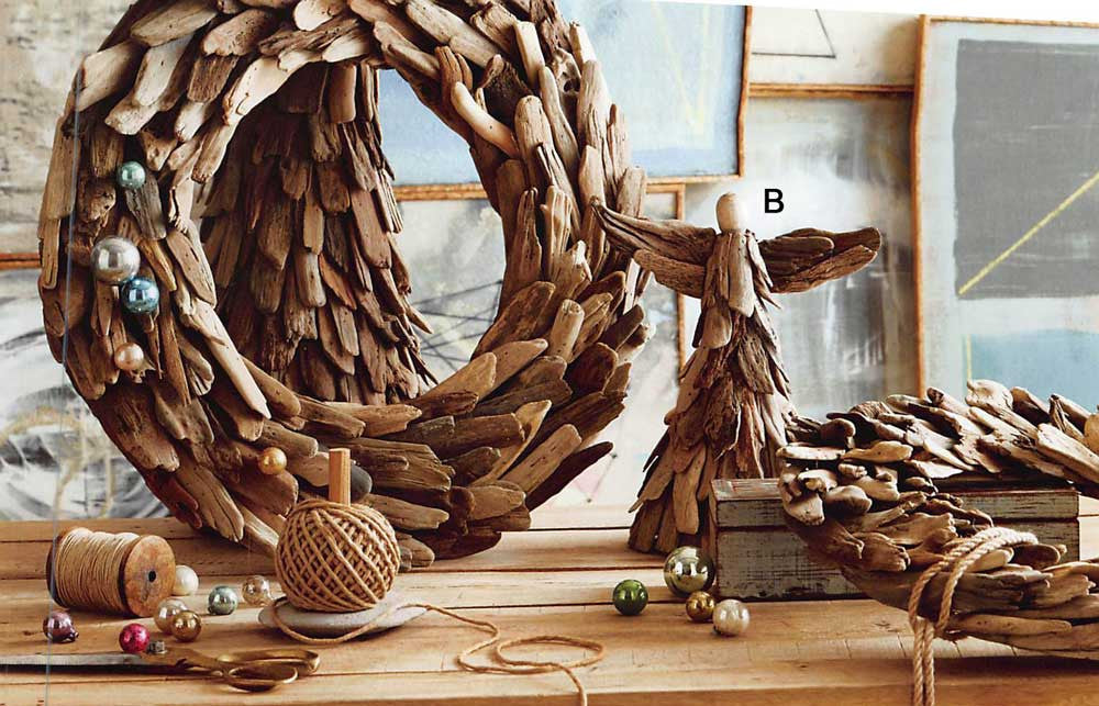 Roost Driftwood Standing Angel - Set Of 2