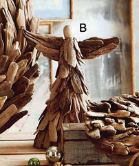 Driftwood Standing Angel - Set Of 2