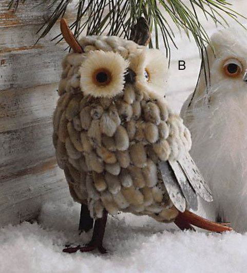 Roost Botanic Owl Ornaments - Set of 3