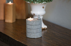 Garden Age Supply River Stone Swivel Candle Holder Set of 4