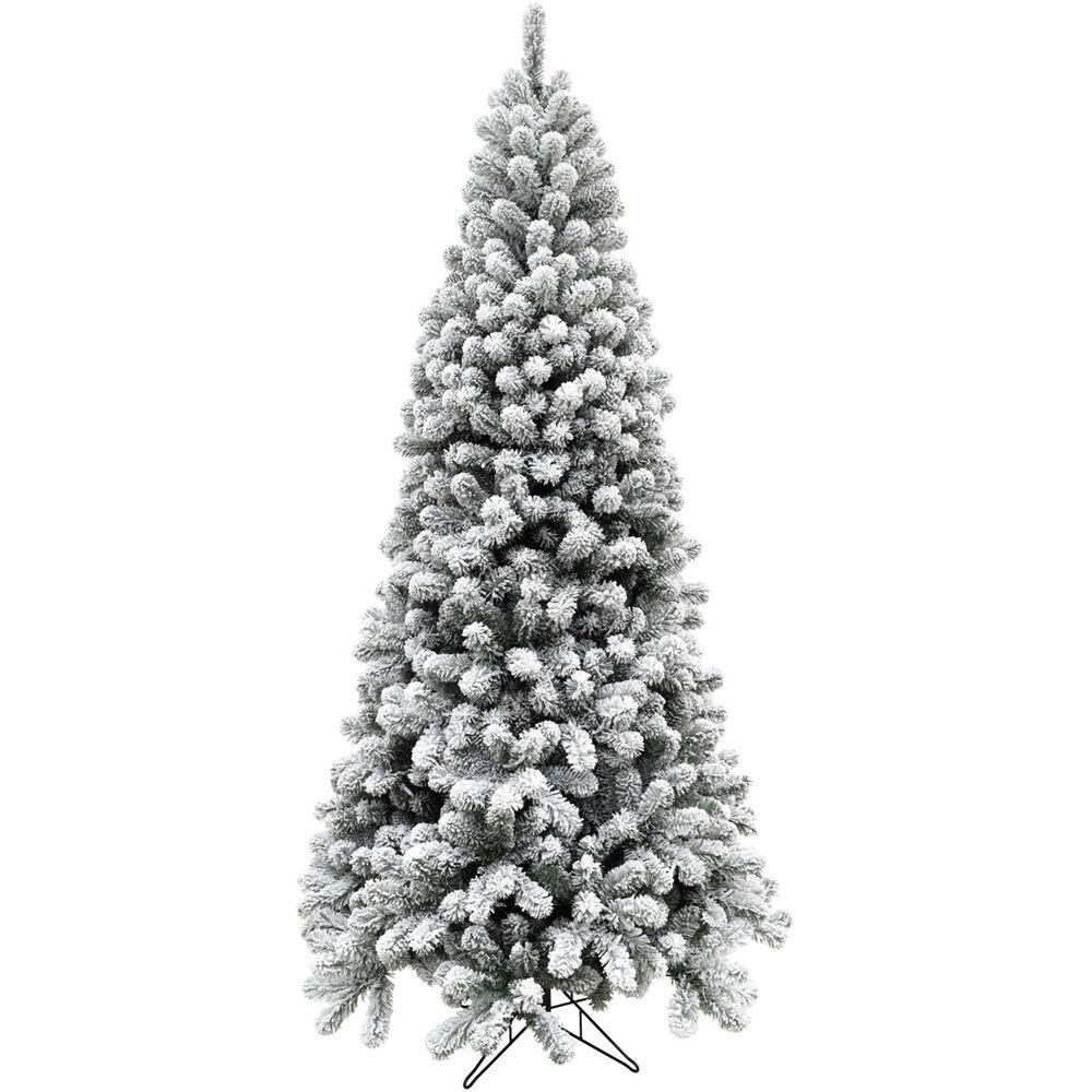 10-Ft. Flocked Alaskan Pine Christmas Tree By Fraser Hill Farm | Christmas Trees | Modishstore - 2