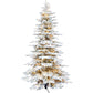 9-Ft. Flocked Pine Valley Christmas Tree with Clear Smart String Lighting By Fraser Hill Farm | Christmas Trees | Modishstore - 2
