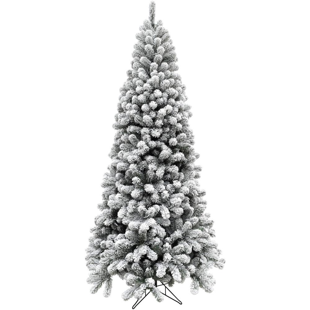 Fraser Hill Farm 7.5' Alaskan Flocked Christmas Tree - No Lights By Fraser Hill Farm | Christmas Trees | Modishstore - 3