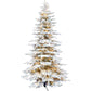 7.5-Ft. Flocked Pine Valley Christmas Tree with Clear LED String Lighting By Fraser Hill Farm | Christmas Trees | Modishstore - 3
