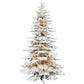 9-Ft. Flocked Pine Valley Christmas Tree with Clear Smart String Lighting By Fraser Hill Farm | Christmas Trees | Modishstore - 3