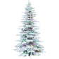 9-Ft. Flocked Pine Valley Christmas Tree with Multi-Color LED String Lighting By Fraser Hill Farm | Christmas Trees | Modishstore - 3