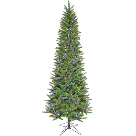 9-Ft. Winter Falls Slim-Silhouette Christmas Tree with 8-Function Multi-Color LED Lighting, Music, and EZ Connect By Fraser Hill Farm | Christmas Trees | Modishstore