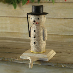 Snowman Stocking Holder - Cast Iron - Set Of 2 By HomArt