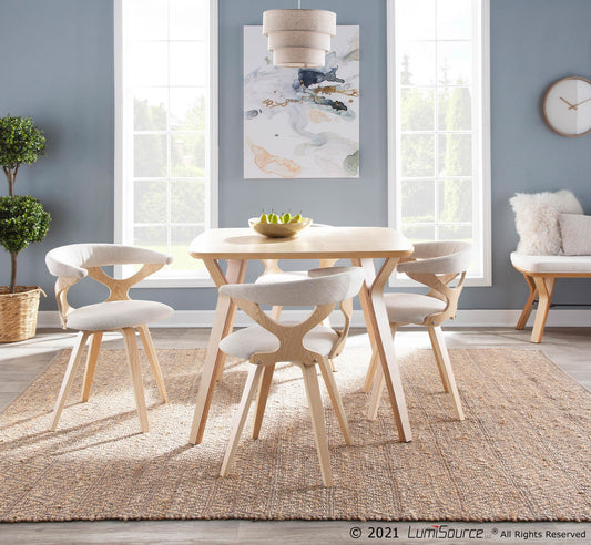 Folia Mid-Century Modern Dinette Table in Natural Wood By LumiSource | Dining Tables | Modishstore