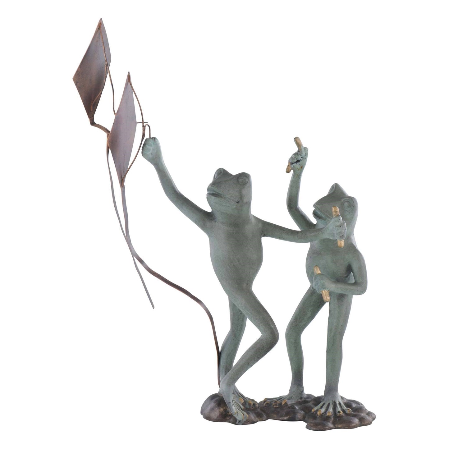Frog Kite Flyers Garden Sculptures By SPI Home | Sculptures | Modishstore