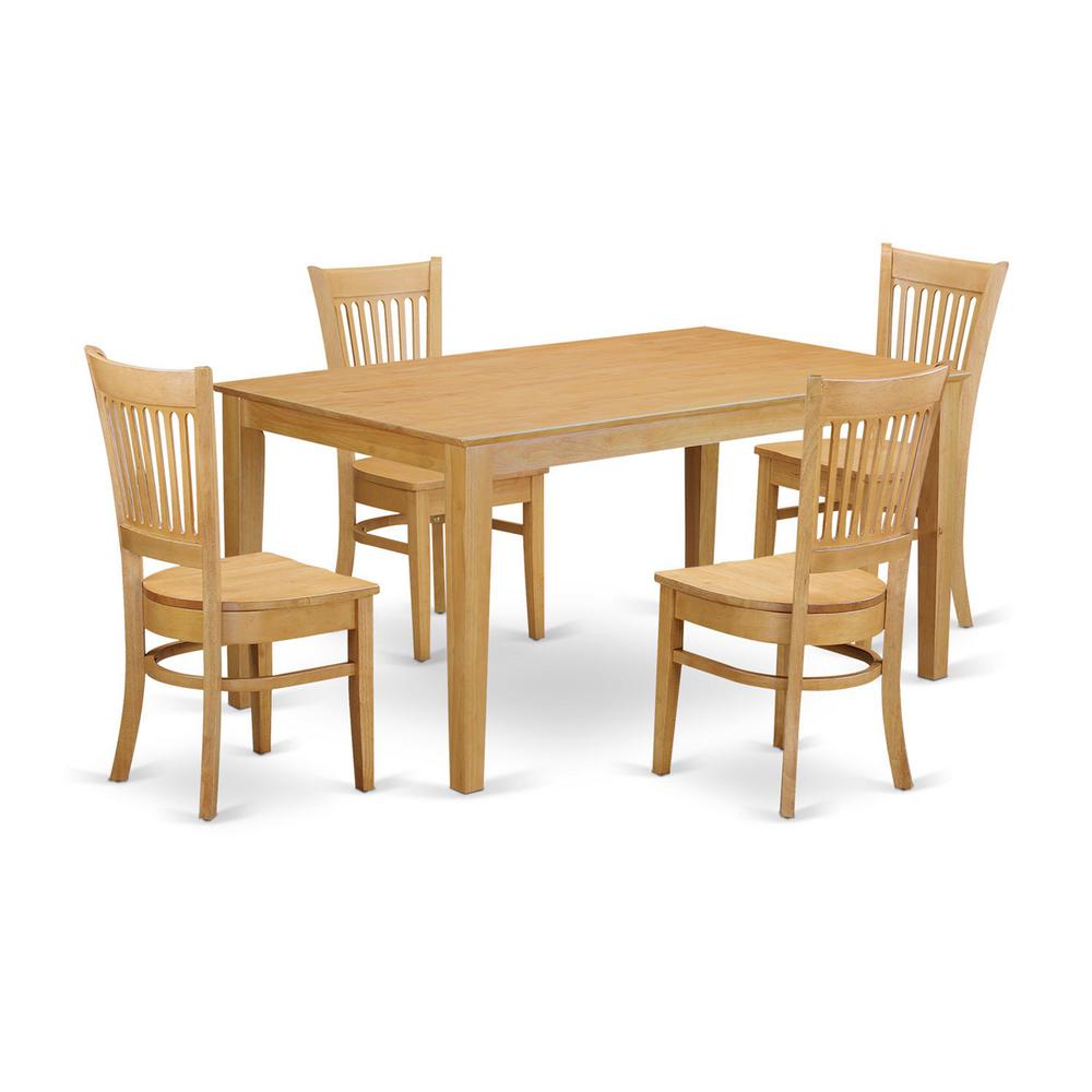 5 Pctable And Chair Set - Kitchen Dinette Table And 4 Dining Chairs By East West Furniture | Dining Sets | Modishstore - 2