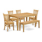6-Pc Table Set - Dining Table And 4 Dinette Chairs Combined With Wooden Bench By East West Furniture | Dining Sets | Modishstore - 2