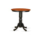 Eden Round Counter Height Table Finished In Black And Cherry By East West Furniture | Bar Tables | Modishstore - 2