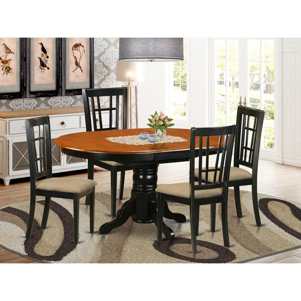 Keni5-Bch-C 5 Pc Kitchen Table Set-Dining Table With 4 Wood Kitchen Chairs By East West Furniture | Dining Sets | Modishstore - 2