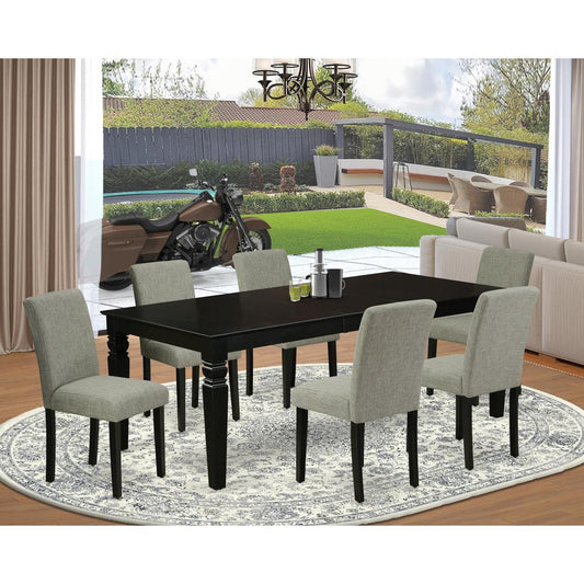 Dining Room Set Black LGAB7 - BLK - 06 By East West Furniture | Dining Sets | Modishstore