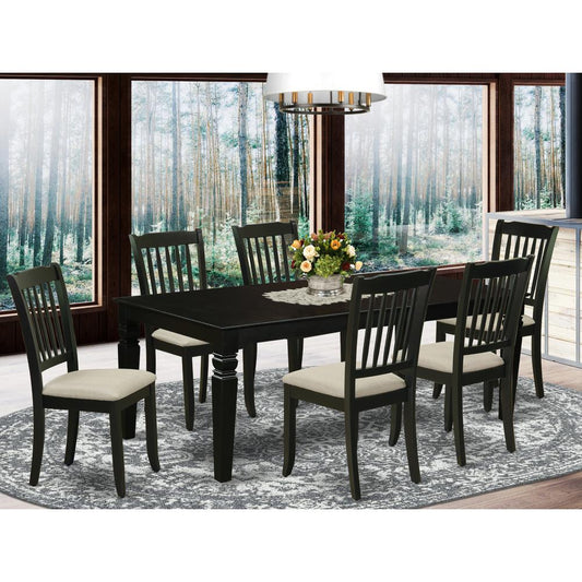 Dining Room Set Black LGDA7 - BLK - C By East West Furniture | Dining Sets | Modishstore
