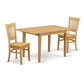 3 Pc Kitchen Table Set - Kitchen Dinette Table And 2 Dinette Chairs By East West Furniture | Dining Sets | Modishstore - 2