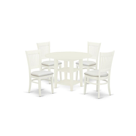 Dining Table - Dining Chairs SUVA5 - LWH - C By East West Furniture | Dining Sets | Modishstore