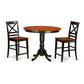 3 Pc Counter Height Pub Set-Pub Table And 2 Bar Stools With Backs By East West Furniture | Bar Stools & Table | Modishstore - 2
