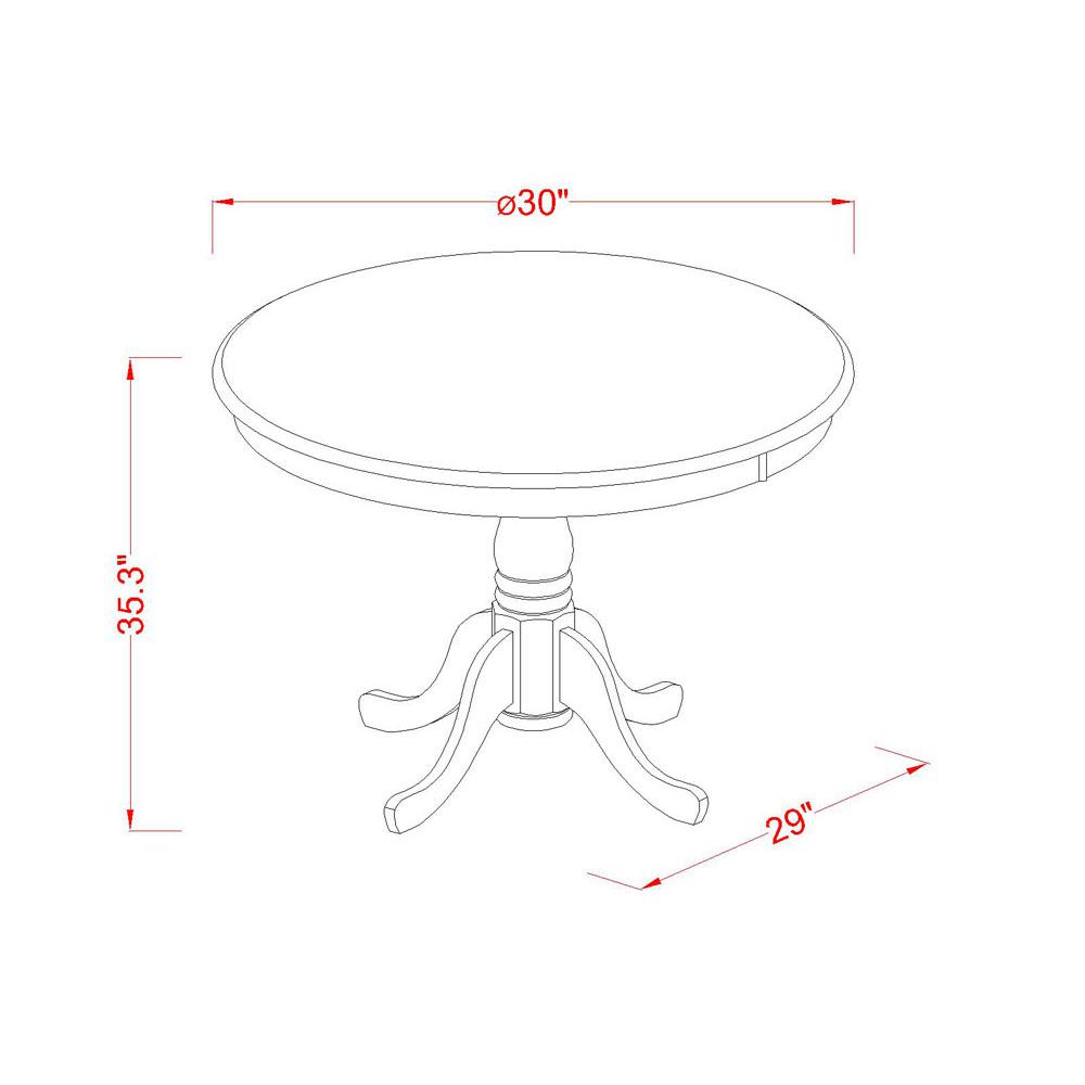 Eden Round Counter Height Table Finished In Black And Cherry By East West Furniture | Bar Tables | Modishstore - 3