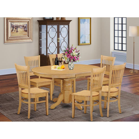 7 Pc Dining Room Set For 6-Table With Leaf And 6 Dining Chairs. By East West Furniture | Dining Sets | Modishstore