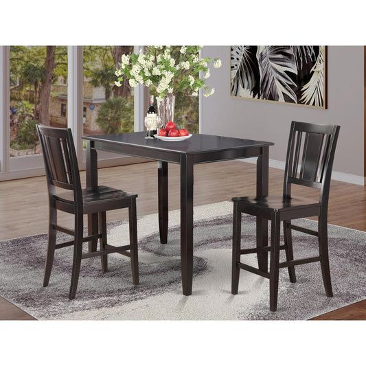 3 Pc Pub Table Set-High Table And 2 Kitchen Counter Chairs By East West Furniture | Dining Sets | Modishstore