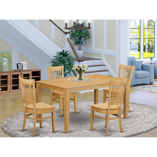 5 Pctable And Chair Set - Kitchen Dinette Table And 4 Dining Chairs By East West Furniture | Dining Sets | Modishstore