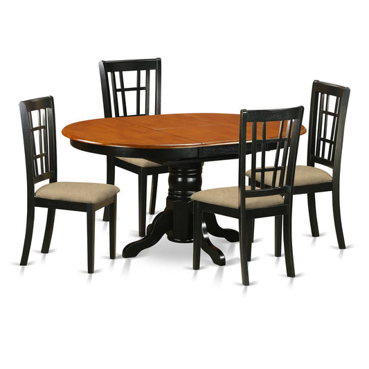 Keni5-Bch-C 5 Pc Kitchen Table Set-Dining Table With 4 Wood Kitchen Chairs By East West Furniture | Dining Sets | Modishstore