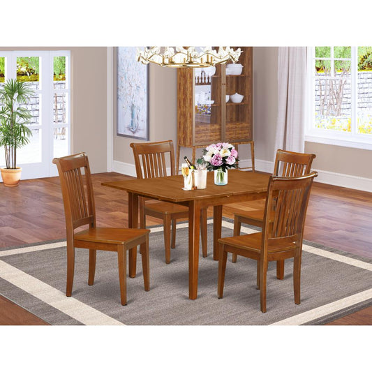 5 Pc Kitchen Dinette Set-Kitchen Table And 4 Dining Chairs By East West Furniture | Dining Sets | Modishstore