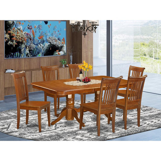 7 Pc Formal Dining Room Set Table With Leaf And 6 Dining Chairs. By East West Furniture | Dining Sets | Modishstore