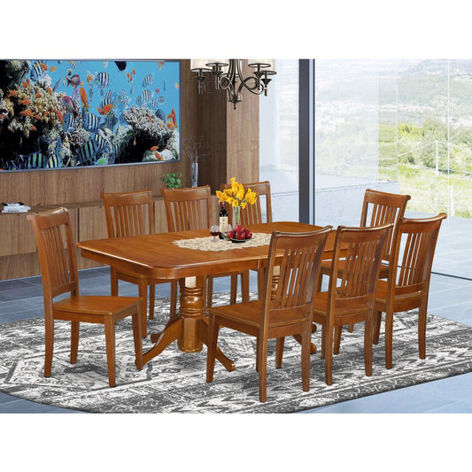 9 Pc Dining Room Set Table With Leaf And 8 Kitchen Dining Chairs By East West Furniture | Dining Sets | Modishstore
