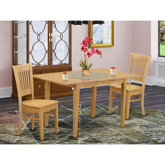 3 Pc Kitchen Table Set - Kitchen Dinette Table And 2 Dinette Chairs By East West Furniture | Dining Sets | Modishstore