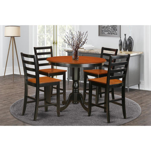 5 Pc Pub Table Set - Kitchen Dinette Table And 4 Bar Stools. By East West Furniture | Bar Stools & Table | Modishstore