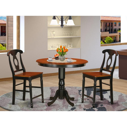 3 Pc Pub Table Set - Small Kitchen Table And 2 Counter Height Stool. By East West Furniture | Bar Stools & Table | Modishstore
