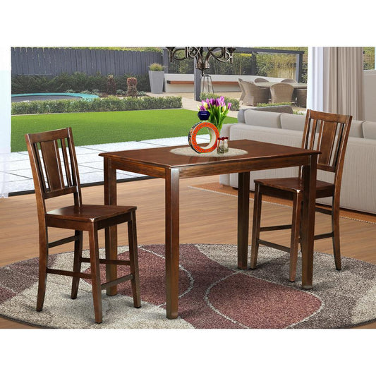 3 Pc Counter Height Dining Set-Pub Table And 2 Bar Stools By East West Furniture | Bar Stools & Table | Modishstore