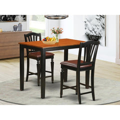 3 Pc Pub Table Set - Dining Table And 2 Counter Height Stool. By East West Furniture