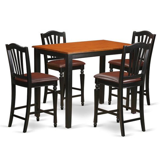 5 Pc Dining Counter Height Set-Pub Table And 4 Counter Height Dining Chair By East West Furniture | Bar Stools & Table | Modishstore
