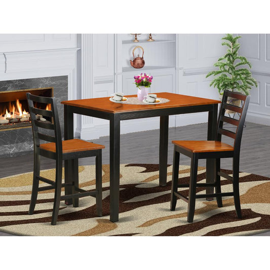 3 Pc Counter Height Pub Set-Pub Table And 2 Kitchen Dining Chairs. By East West Furniture | Bar Stools & Table | Modishstore