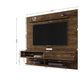 Manhattan Comfort Astor 70.86 Modern Floating Entertainment Center 2.0 with Media and Décor Shelves in Rustic Brown | TV Stands | Modishstore - 3
