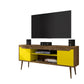 Manhattan Comfort Bradley 62.99 TV Stand Rustic Brown and Yellow  with 2 Media Shelves and 2 Storage Shelves in Rustic Brown and Yellow  with Solid Wood Legs | TV Stands | Modishstore-2