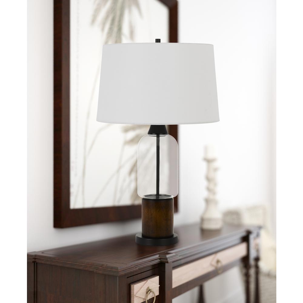 Bron 150W 3 Way Pine Wood/Glass Table Lamp By Cal Lighting | Table Lamps | Moidshstore - 3