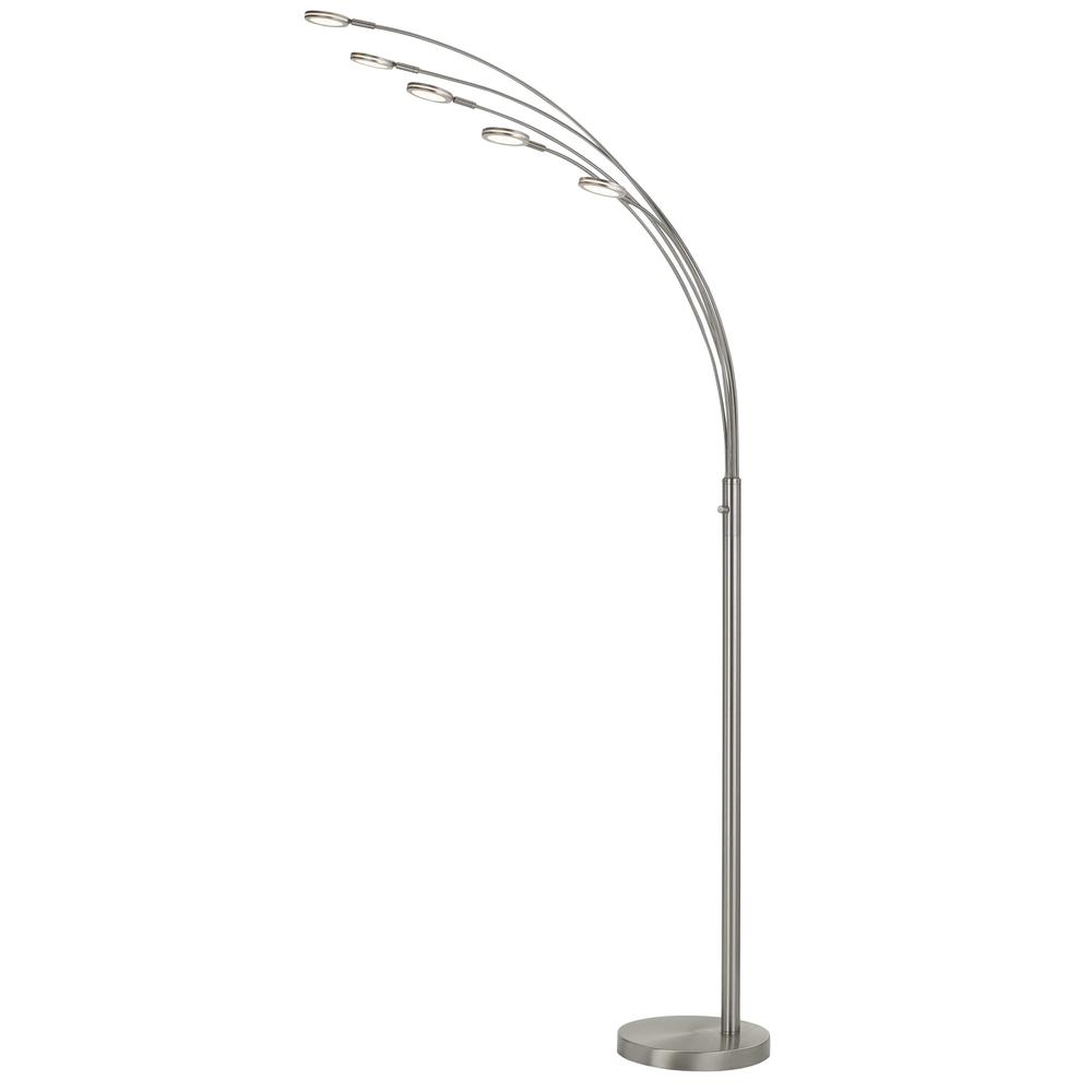 Cremona Integrated Led Metal Arc Floor Lamp 79" Height Metal Floor Lamp In Brushed Steel Finish By Cal Lighting | Floor Lamps | Moidshstore - 3