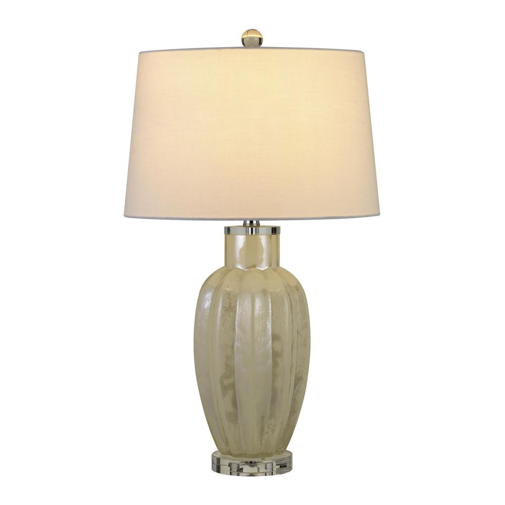 Rovigo Glass Table Lamp With Hardback Fabric Shade (Sold And Priced As Pairs) By Cal Lighting | Table Lamps | Moidshstore - 3