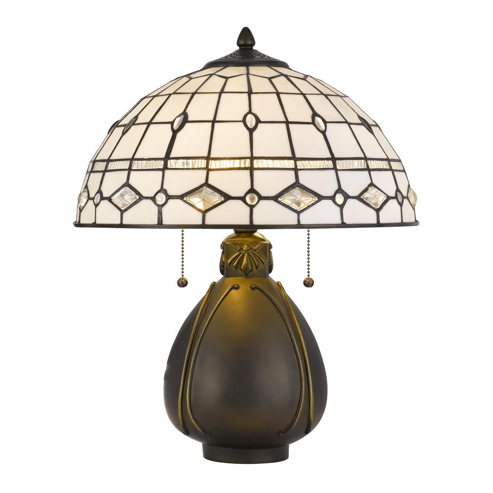 60W X 2 Tiffany Table Lamp, Bo2942Tb By Cal Lighting | Pendant Lamps | Moidshstore - 3